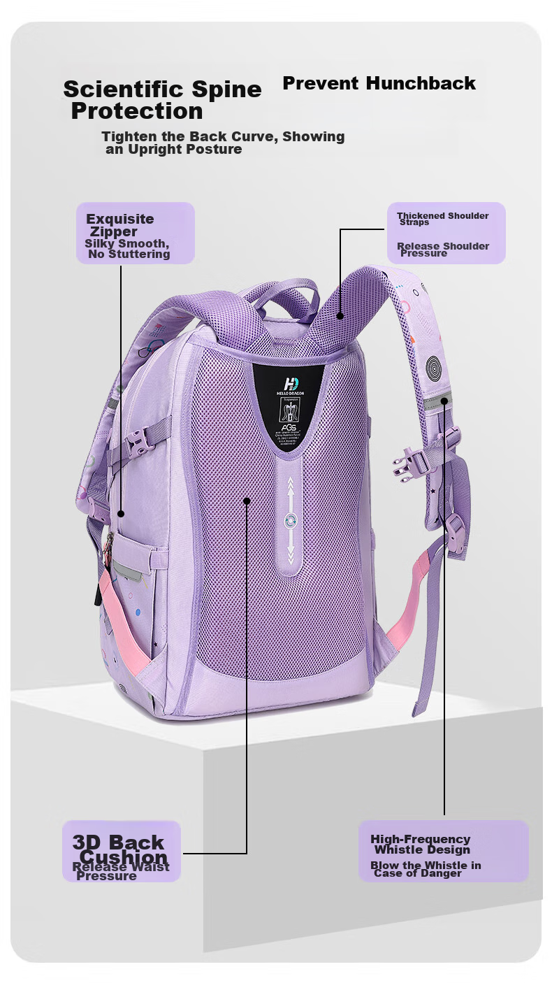 Herder Backpack for Primary School Students Grades 4-7, Ultra-Light Large Capacity Spine-Protecting Schoolbag for Boys And Girls, Stylish Children's Backpack 7
