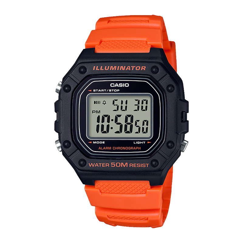 Casio Watch for Men, Retro Small Square Sports Waterproof Student Watch for Men And Women F91W Series W-218H