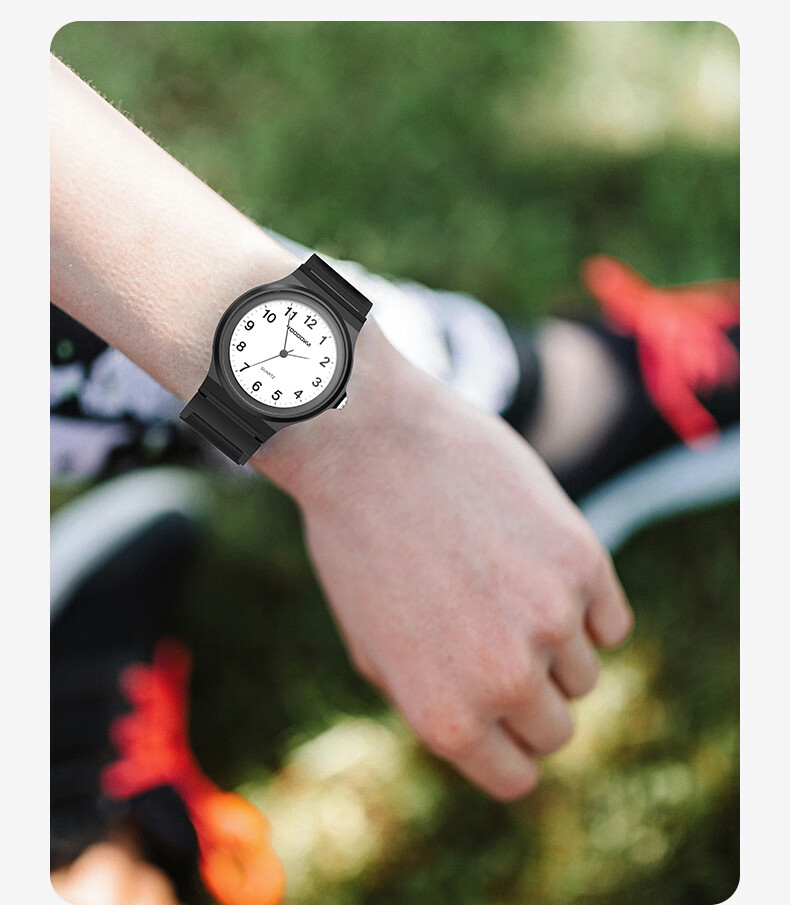 Siwangongli Children's Student Watch for Primary, Middle And High School Students, Civil Service Exam Waterproof Electronic Analog Quartz Watch, Black 9