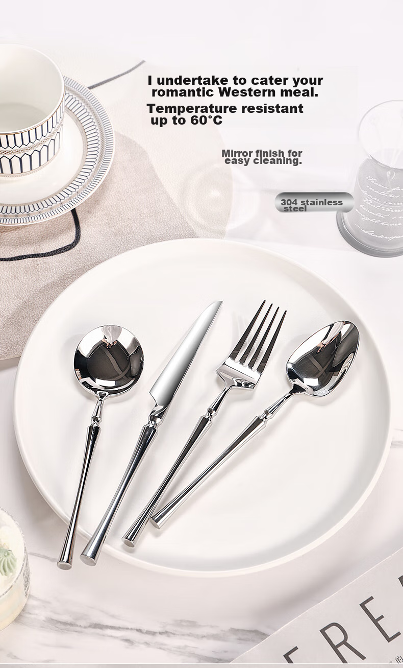 CRISTALGLASS Stainless Steel Steak Knife And Fork Set, High-Quality Western Cutlery, Thick Household Tableware Knife And Fork Set 1