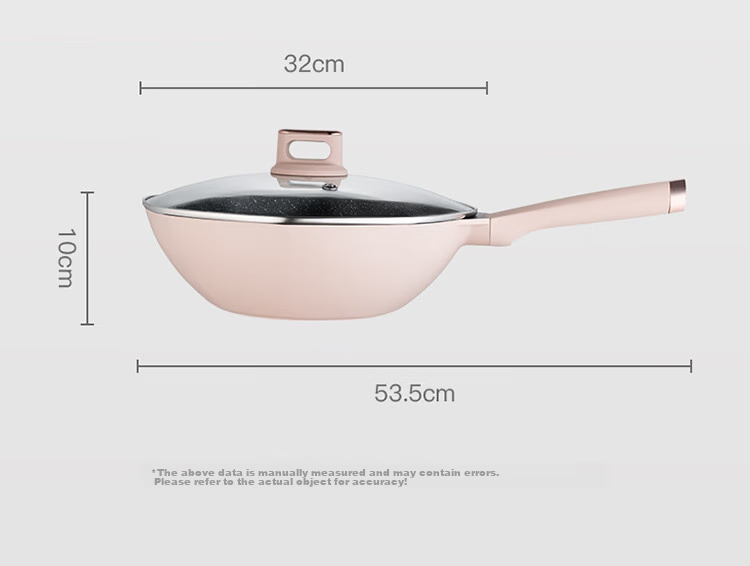 Debo [Douyin Trending] Non-Stick Wok with Titanium Coating, Versatile Frying And Stir-Frying Pan for Home Use, 32cm 10