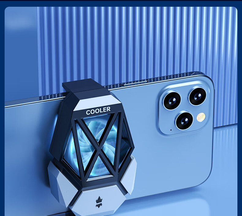 Kewo Gaming-Level Cooling Mobile Phone Cooler Clip-On Game Live Streaming Cooling Fan Powerful PUBG Cooler Compatible with iPhone 17 Huawei Xiaomi Smartphones 12