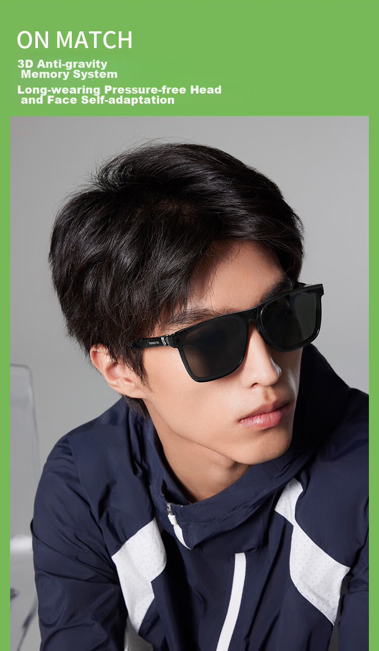 Beneunder Sunglasses for Men And Women, UV Protection Polarized Sunglasses for Driving, Cycling Glasses, Square Medium Frame 7