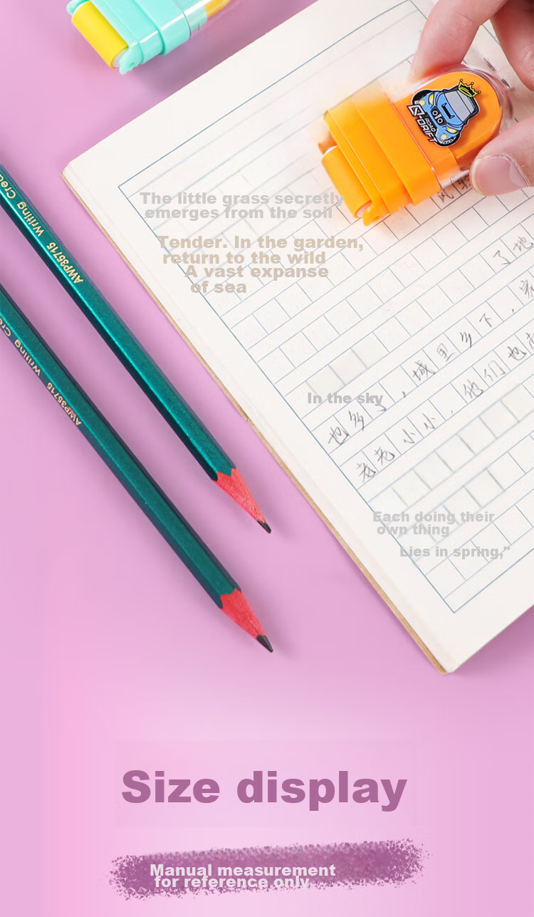 M&G Lightning Series Roller Eraser Pencil, Art Eraser, Clean without Residue, Erases Well, for Primary School Students, Like Pencil Eraser, Low Residue, 3-Pack AXPQ5503 6