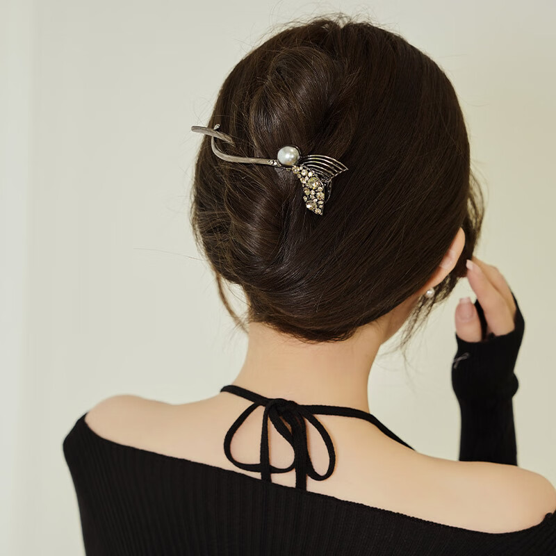 CHIMERA [You'll Always Have Me] Fish Tail Hair Clip, High-End Hairpin, Back of Head Twist Clip, Hair Accessory, Birthday Gift for Wome