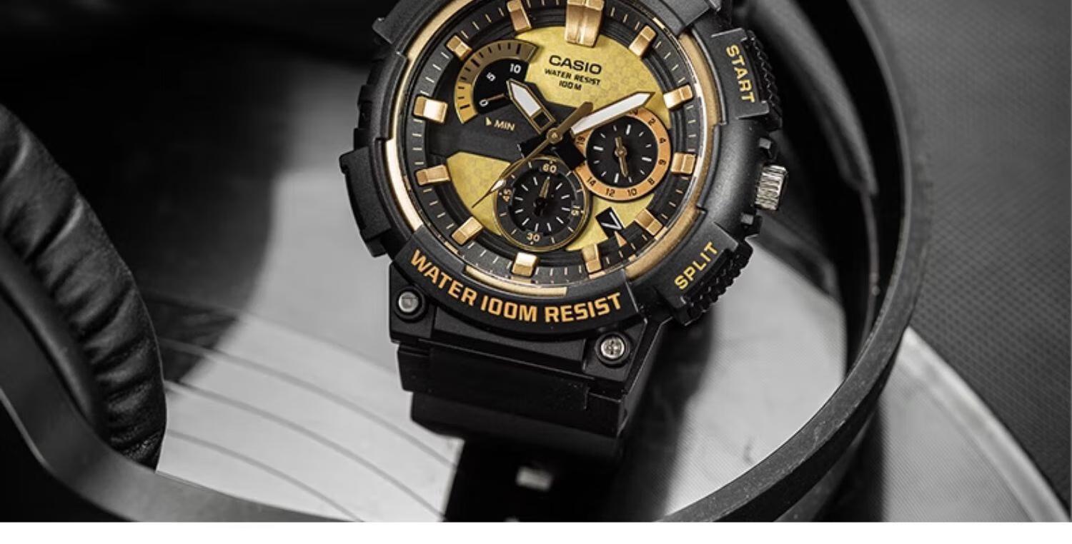 Casio Watch for Men, Black Knight Black Gold Sports Youth Student Waterproof Digital Watch for Men And Women, MCW-200H 20