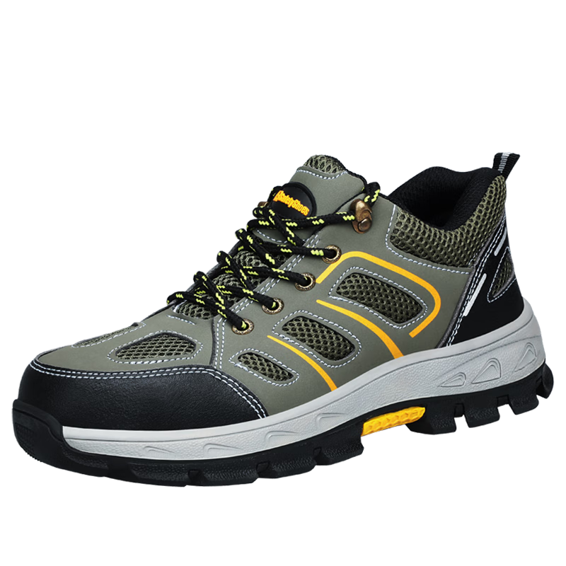 Jingtu Safety Shoes for Men, Steel Toe Cap, Puncture-Resistant, Wear-Resistant, Odor-Resistant, Comfortable, Safe Work Site Shoes 857 Size 37