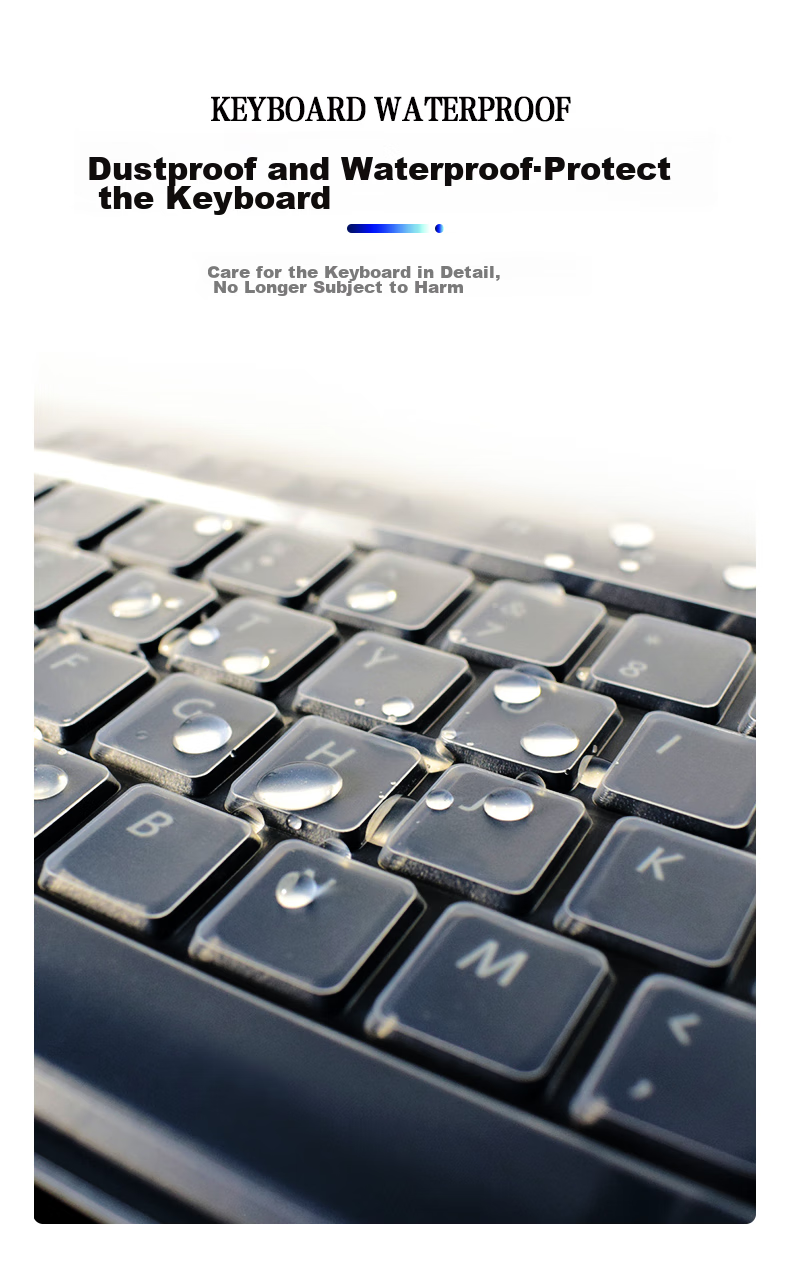 Beifang Desktop Computer Keyboard Transparent Protective Film, Clear Film for Laptop Keyboard, High Transparency Silicone Invisible Film, Waterproof And Dustproof Cover 30513 4