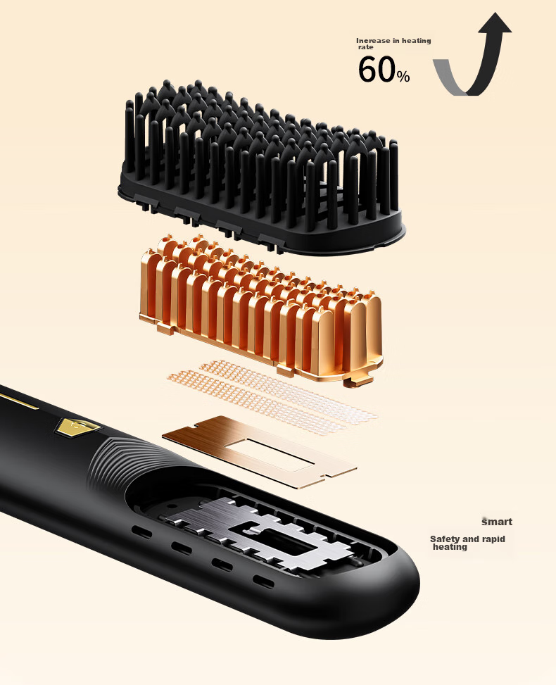 UBelle [Mid-Autumn Festival Gift] Wireless Straightening Brush, 500 Million Negative Ions Hair Protection, Portable Dual-Use Straightener And Comb, Smooth High Crown, Birthday Gift for Girlfriend 9