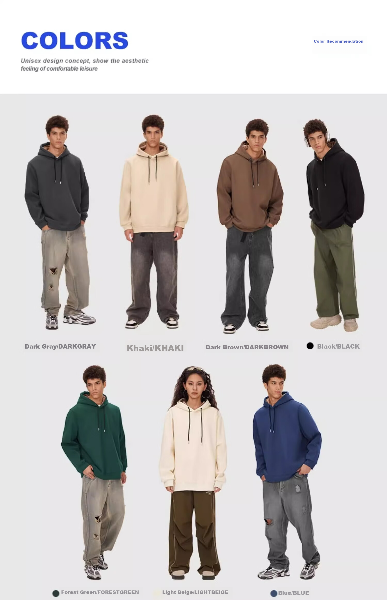 GENIOLAMODE Fleece-Lined Sweatshirt for Men, Winter Thick Warm Casual Loose Hoodie Pullover Trendy for Teenagers, Black, Size L 4