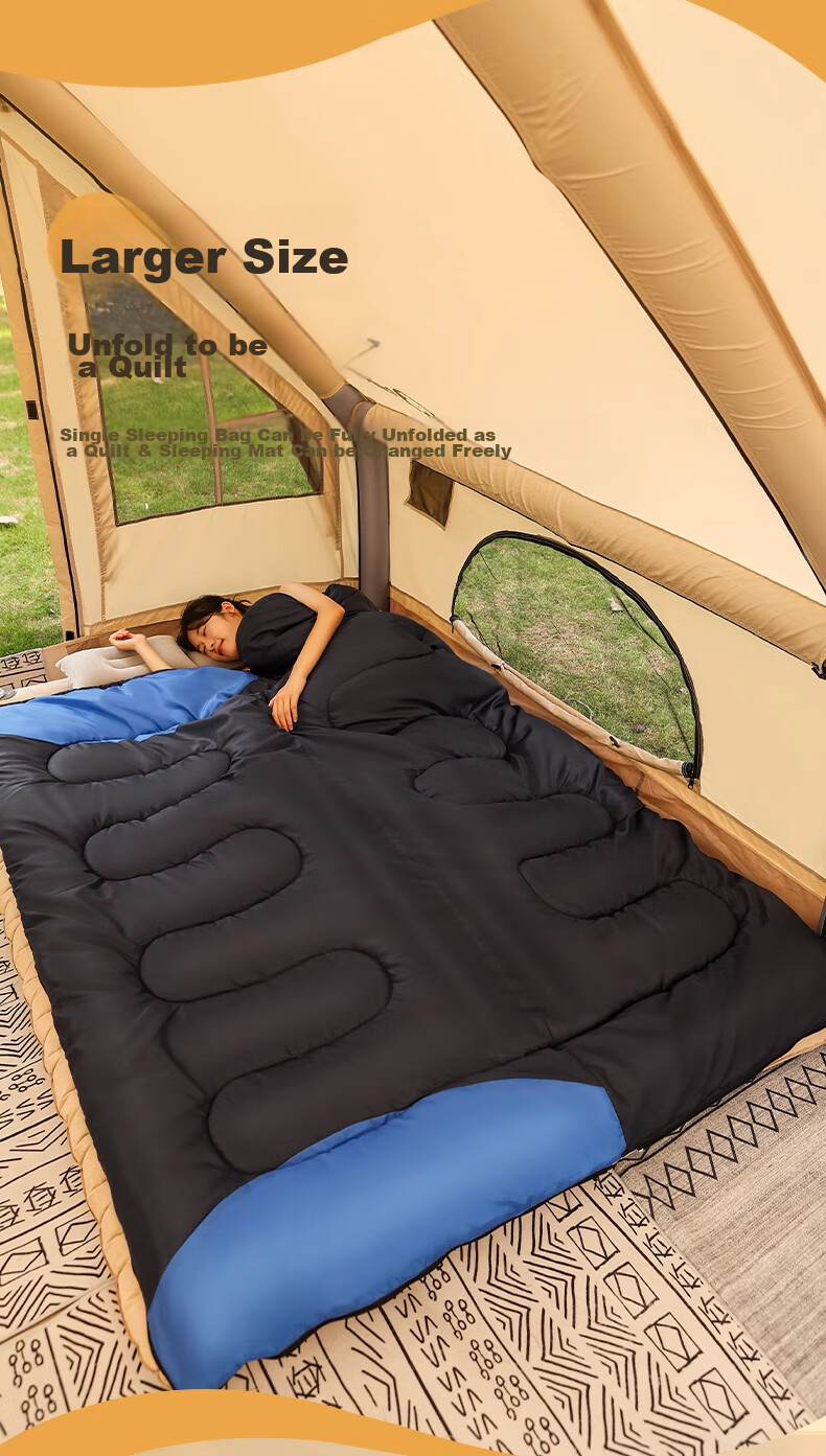 BeiJiLang Sleeping Bag, Adult Outdoor Travel, Winter And All Seasons Warmth, Indoor Camping, Single Person, Dirt-Proof Cotton Sleeping Bag, 1.8KG 9