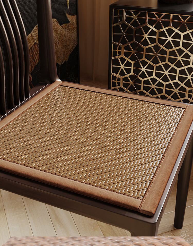 Qiqijia Summer Cool Seat Cushion Rattan Mat Wooden Chair Pad Cooling Mat Chinese Redwood Sofa Cushion Seat Pad Chair Mat 50*50 4