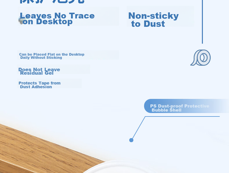 Deli Strong Nano Tape, High Adhesion Transparent Double-Sided Tape, 20mm*1m, Upgraded Dust-Proof Bubble Case, Grid Can Be Hand-Torn, No Drilling Required, Leaves Few Marks, 1 Roll JL600 11
