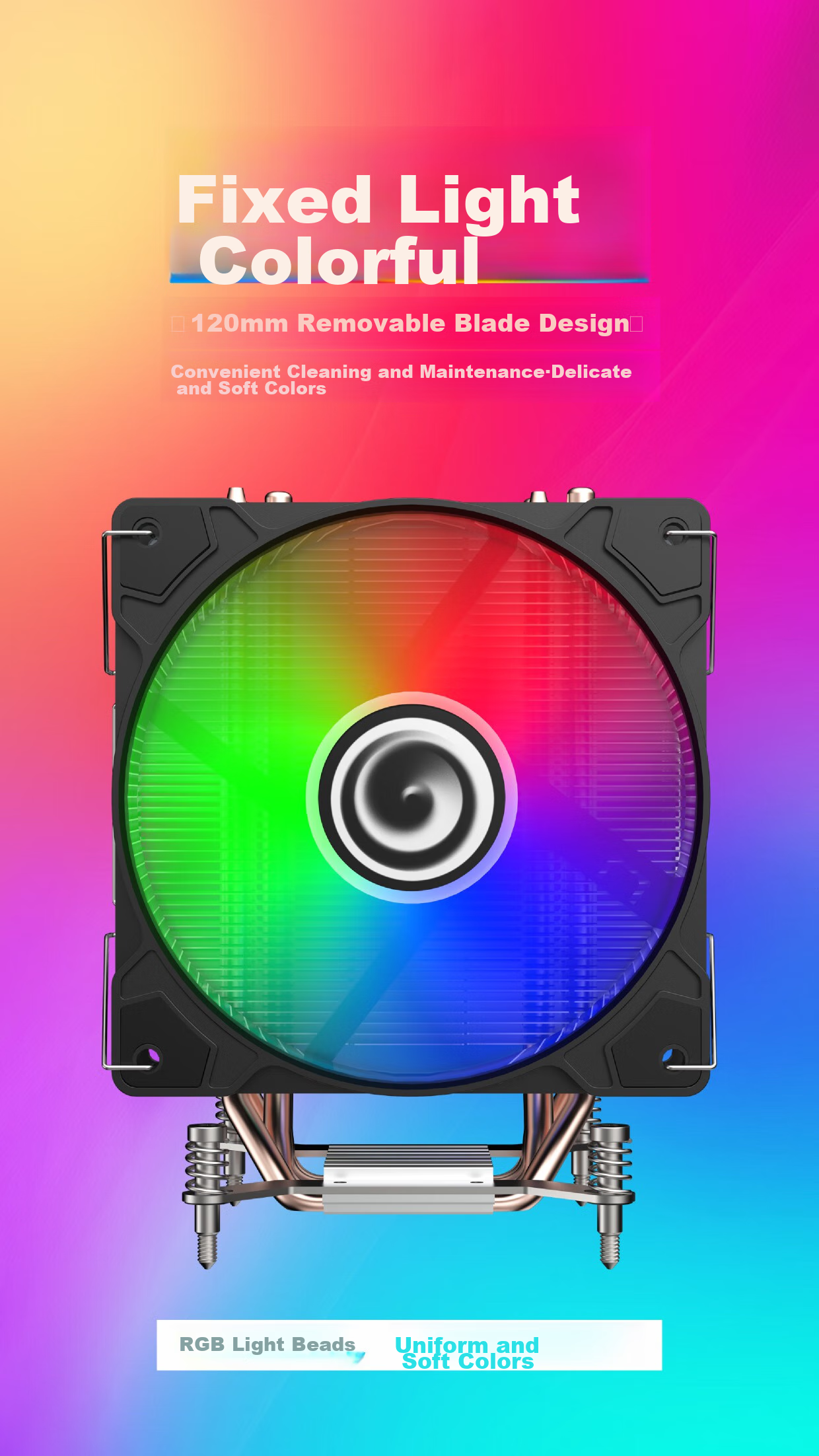 Yingchi Fengrui V6DL Digital Display CPU Air Cooler (Anti-Gravity 6 Heat Pipes / Compatible with 1700/AM5/ARGB Sync / PWM Temperature Control / Multi-Platform / with Thermal Paste) 7
