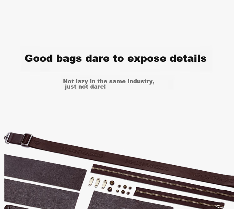 BOSTANTEN Men's Shoulder Crossbody Bag, Trendy Student Backpack, Large Capacity Multifunctional Handbag, Top-Grain Leather Briefcase 16