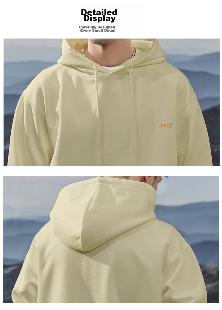 JEEP Men's Hooded Sweatshirt, Heavyweight Hoodie Jacket for Men, Loose-Fitting Spring And Autumn Outerwear for Men in 2026 30