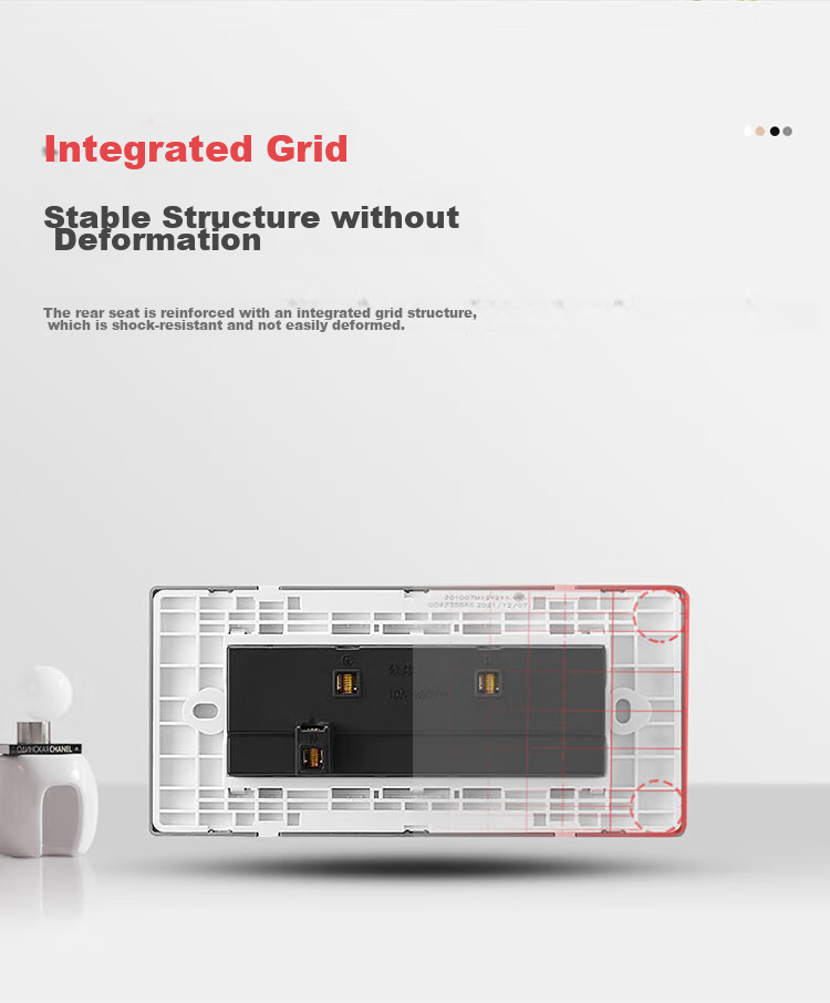 BULL Switch Socket, Multifunctional 118-Type Socket Switch with 15 Or 9 Holes Socket Panel G04Z356A, Gray 8