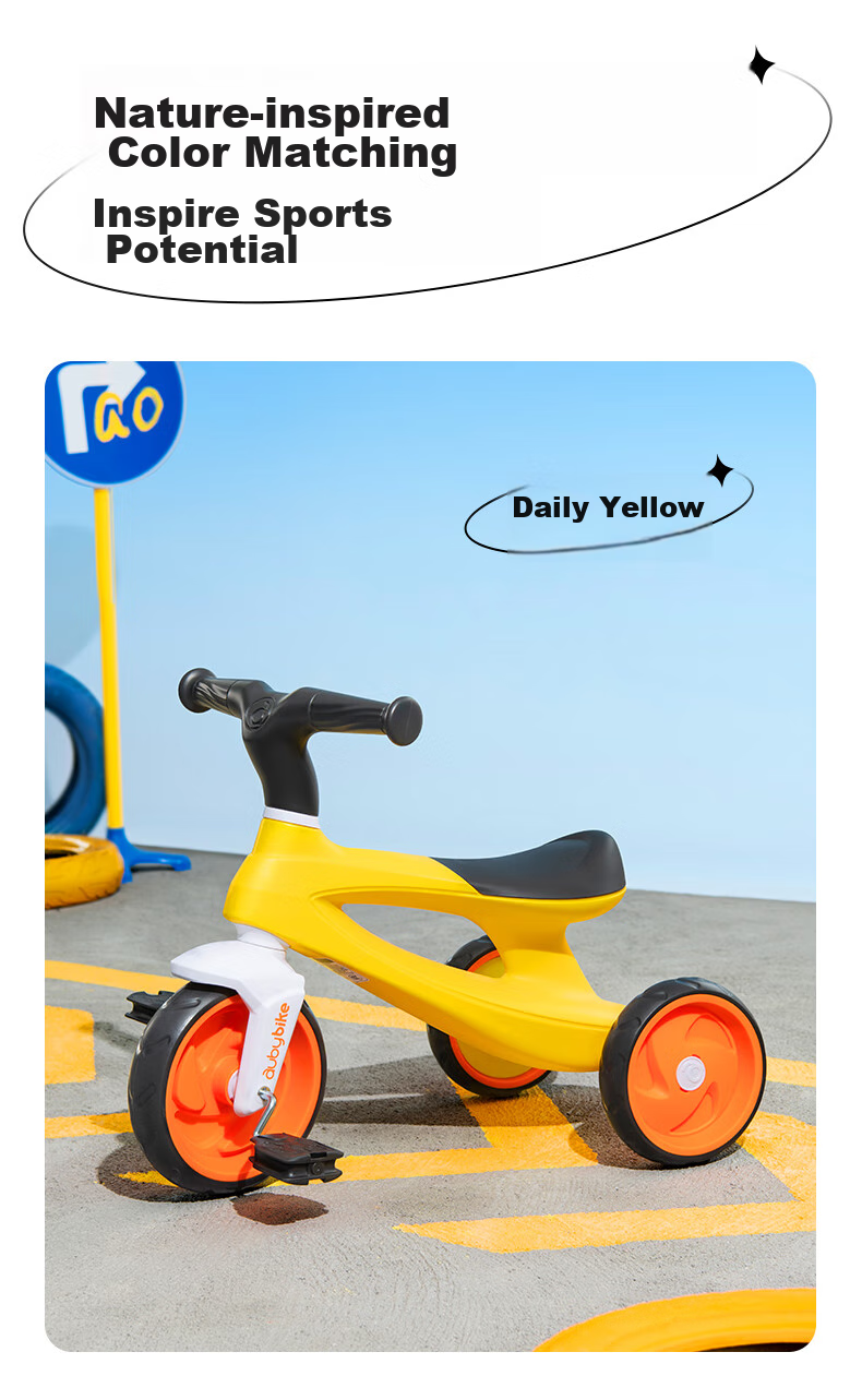 Auby Children's Tricycle Baby Tricycle Pedal Bike 1-3-6 Years Old Multi-Use Push Car 5-in-1 Birthday Heavy-Duty Safety 24
