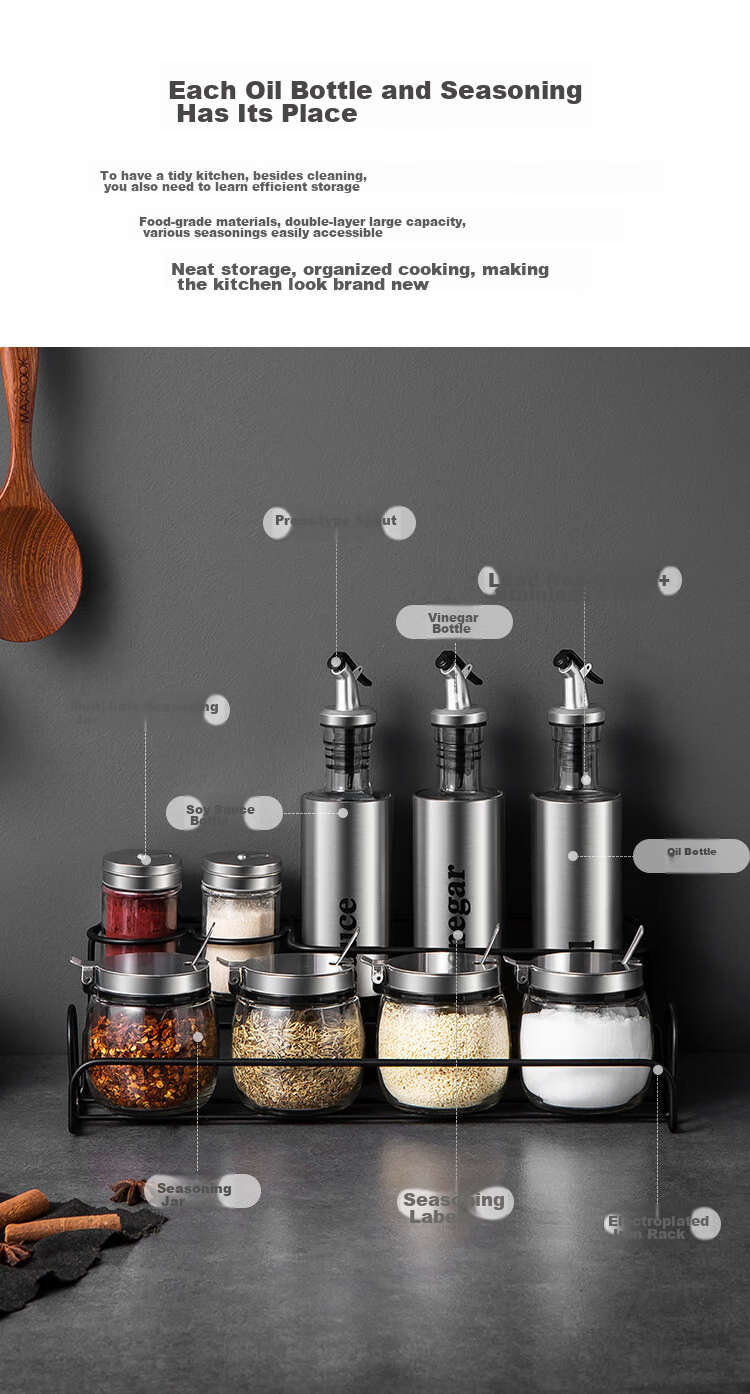 MAXCOOK Glass Oil Dispenser with Automatic Opening And Closing, Leak-Proof Kitchen Home Oil Bottle Container 550ml MCPJ0507 4