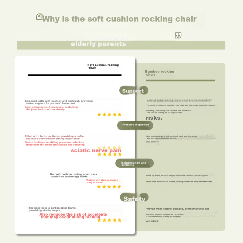 JIAYI Rocking Chair Lazy Sofa, Sleepable And Reclining, Balcony Lounge Chair, Adult Nap Living Room Single Large Sofa, 2025 New Model