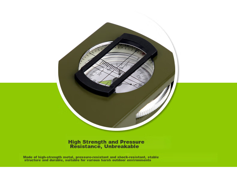 BIJIA Multifunctional Professional Compass, Outdoor Hiking Compass, Geological Compass with Fluorescent Ring, High Precisio 7