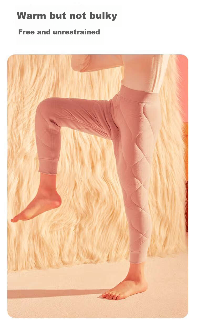 Bingxuemumian Children's Thermal Pants, Boys And Girls Fleece-Lined Thickened School Uniform Essential, Autumn Winter Woolen Long Johns for Older Children, Leggings 18