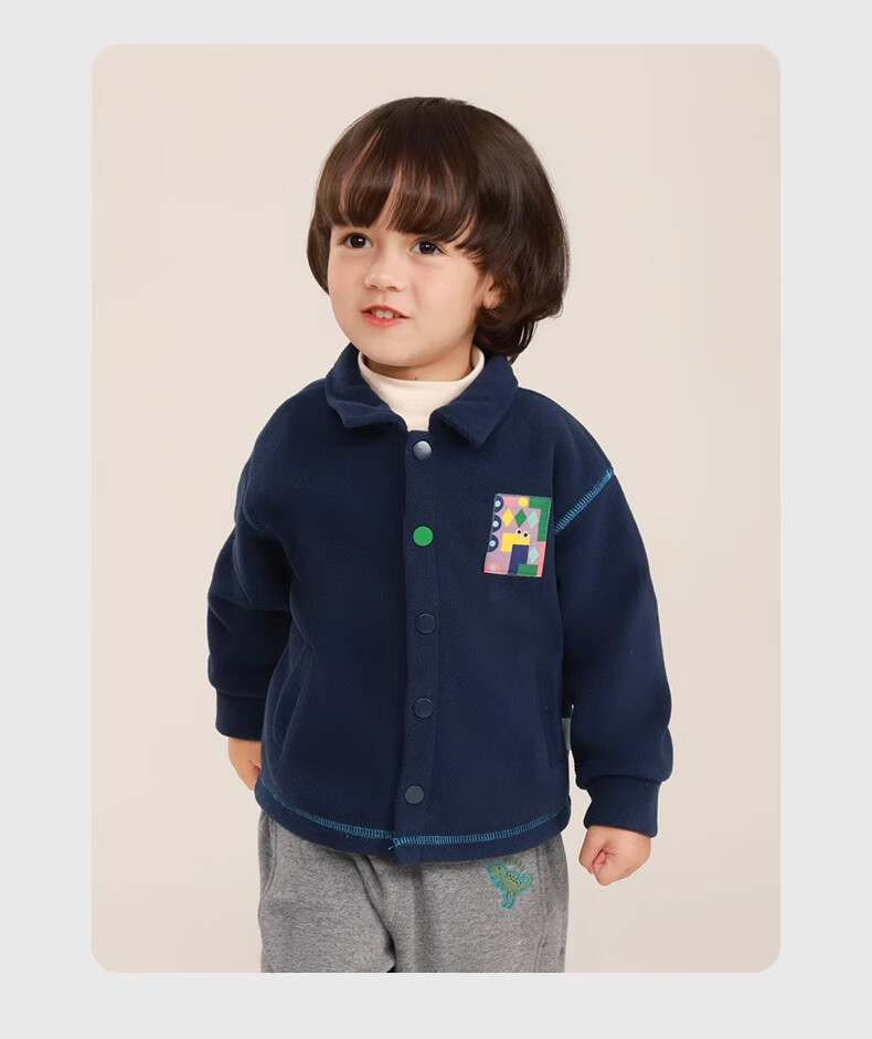 Ciciibear Boys' Fleece Jacket Autumn Winter Baby Boys' Plush Warm Top Children's Fall Clothing Toddler 14