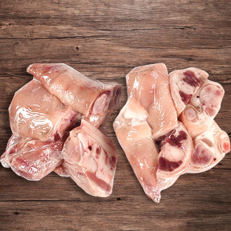 精气神 国产无抗山黑猪猪蹄块800g 冷冻免切猪蹄子猪爪 猪肉生鲜美食