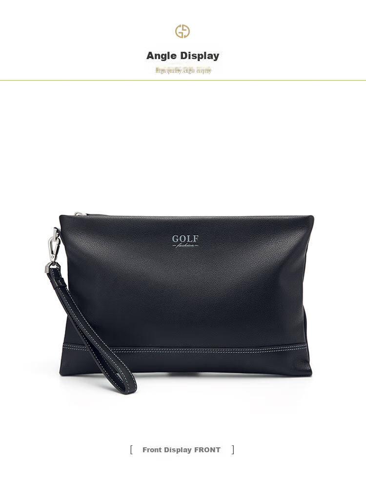 GOLF Men's Clutch, Soft Top-Grain Leather, Fashionable Envelope Wallet, Handheld Purse, Multiple Card Slots, Clutch Bag, Father's Day Gift 25