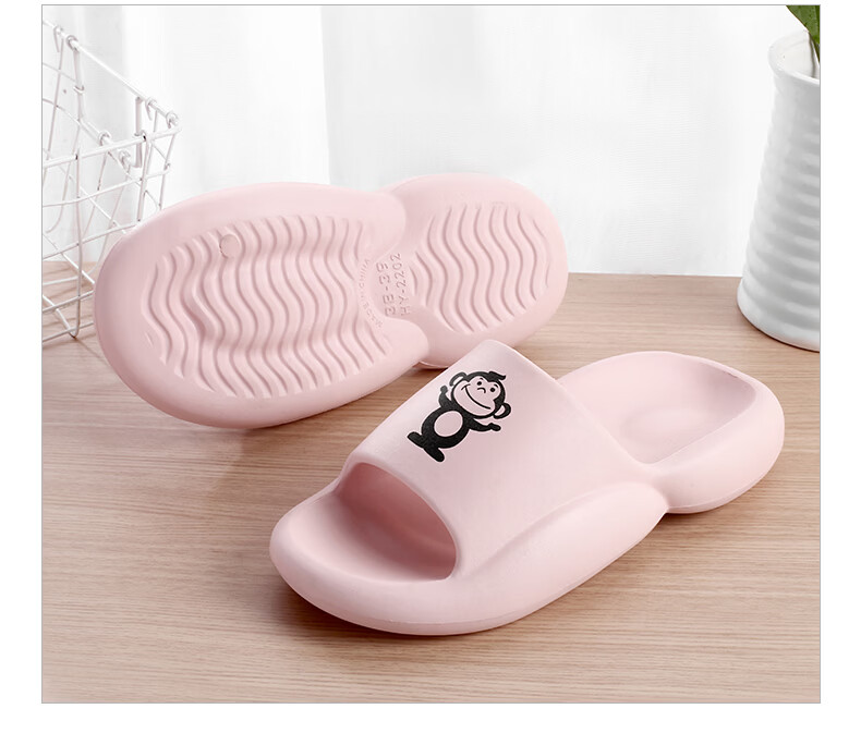 BAIHOU Summer Cute Unisex Slippers, Comfortable Thick-Soled Indoor Sandals for Home Use, 003 Light Purple Pink, Size 36-37 16