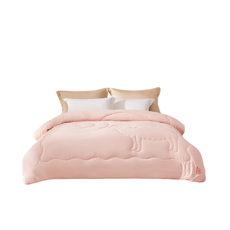 LOVO Luolai Home Textiles, 100% Australian Wool All-Season Comforter, 3.8 Jin (1.9 Kg), 200*230cm, Pink