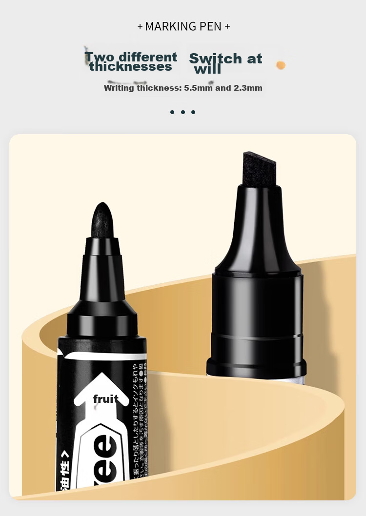 ZEBRA Double-Ended Marker Pen, Oil-Based Marker, Logistics Chalk Pen, Signature Marker, MO-150, Light Green, Single Pe 4