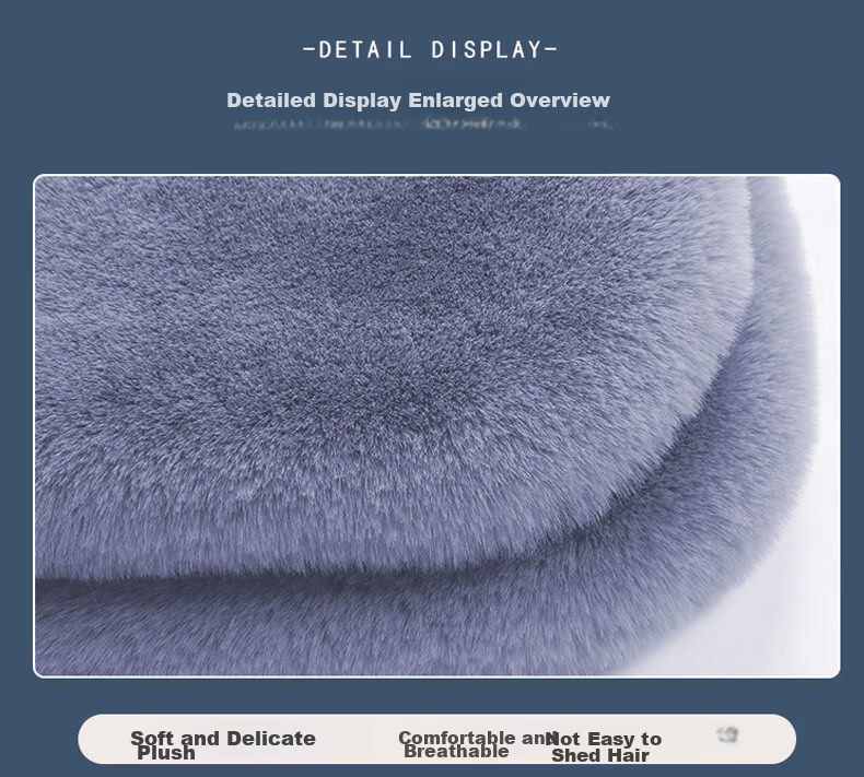 Zhunhang Car Seat Cushion, Chair Pad, Butt Cushion, Faux Rabbit Wool Plush Seat Cover for Long Sitting 8