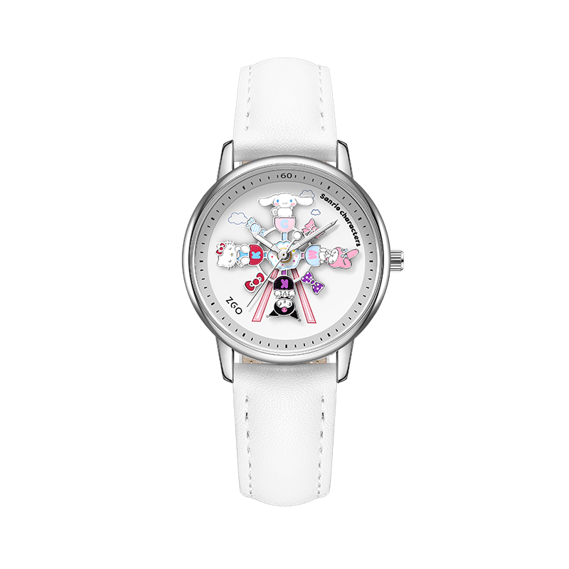 Hello Kitty Sanrio Official, Rotating Carousel Watch for Women, Student Female Style Birthday Gift for Girlfriend