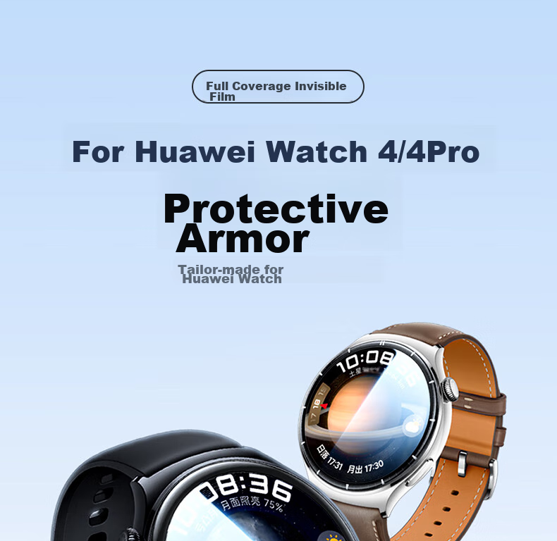 UGREEN Compatible with Huawei Watch 4/3 Protective Film, Composite Film, Non-Tempered Glass, HD Full Screen Coverage, 46mm Shockproof, Explosion-Proof, Scratch-Resistant, Fingerprint-Resistant 3