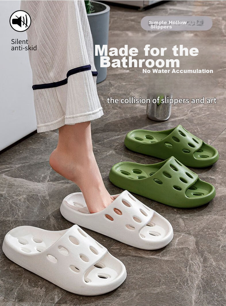 Huameijianbu Indoor And Outdoor Quick-Drying Draining Slippers, Thick-Soled Squishy Feel Non-Slip Sandals HM929 Yellow 40-41 1
