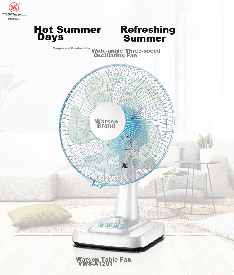 Wahson Electric Fan/Desk Fan/Low Noise Fan/High Air Volume Household Fan/Air Conditioner Companion AC Fixed Frequency Fan WS-A1201A 1