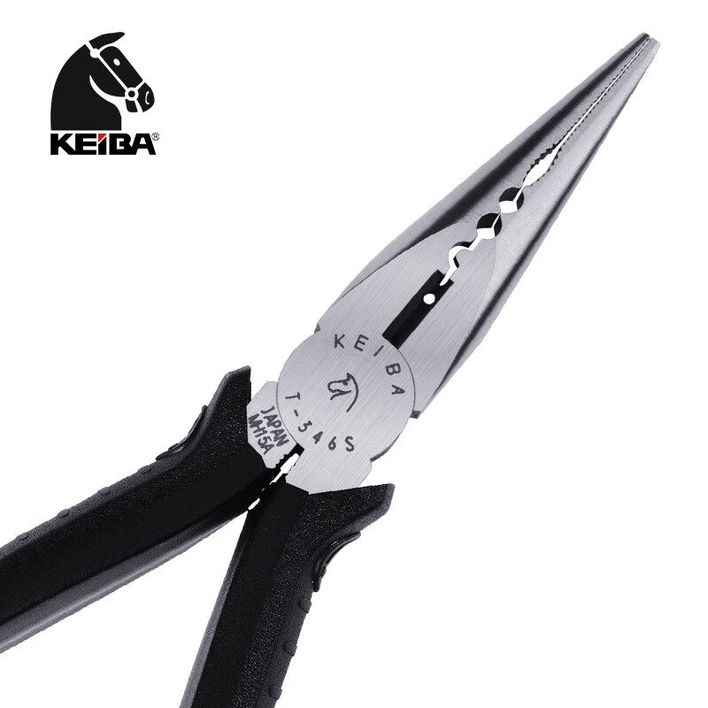 KEIBA, Japanese Imported 6-Inch Electrician's Needle-Nose Pliers, T-346S, 6-Inch Electrician's Needle-Nose Pliers