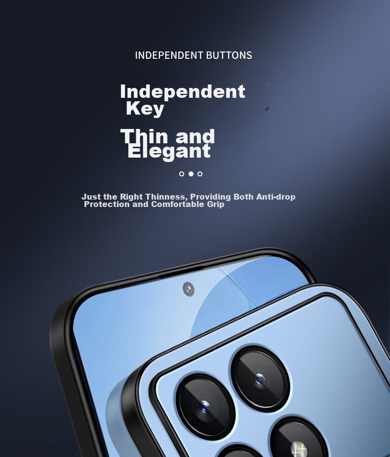 Shangsu Compatible with Redmi K70 Phone Case, Xiaomi K70 Pro Protective Cover, AG Frosted Lens Full Protection Soft Shell, Shockproof, Redmi Simple Business Style for Women And Men, Outer Case, Graphite Black 18