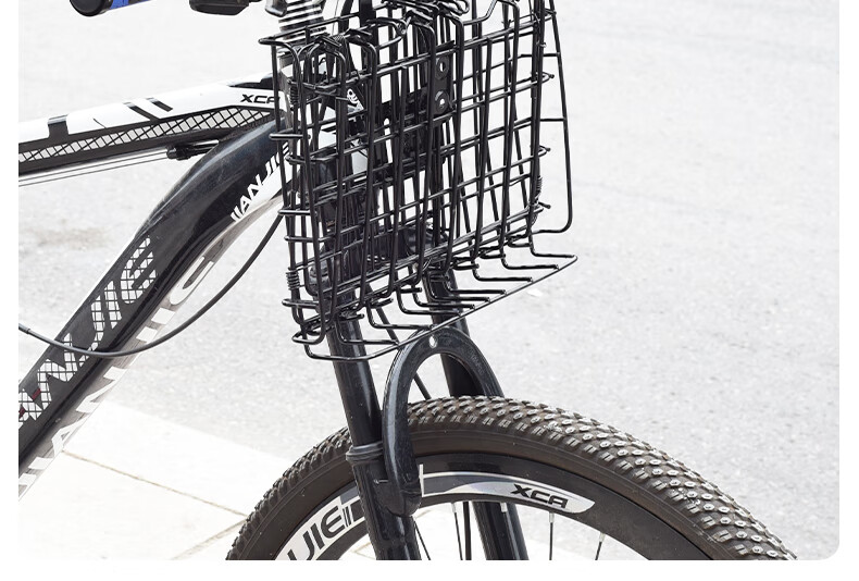 ROGTYO Bicycle Basket, Mountain Bike Front And Rear Basket, Thickened Folding Bike Basket, Bicycle Grocery Basket, Side Hanging Basket 12