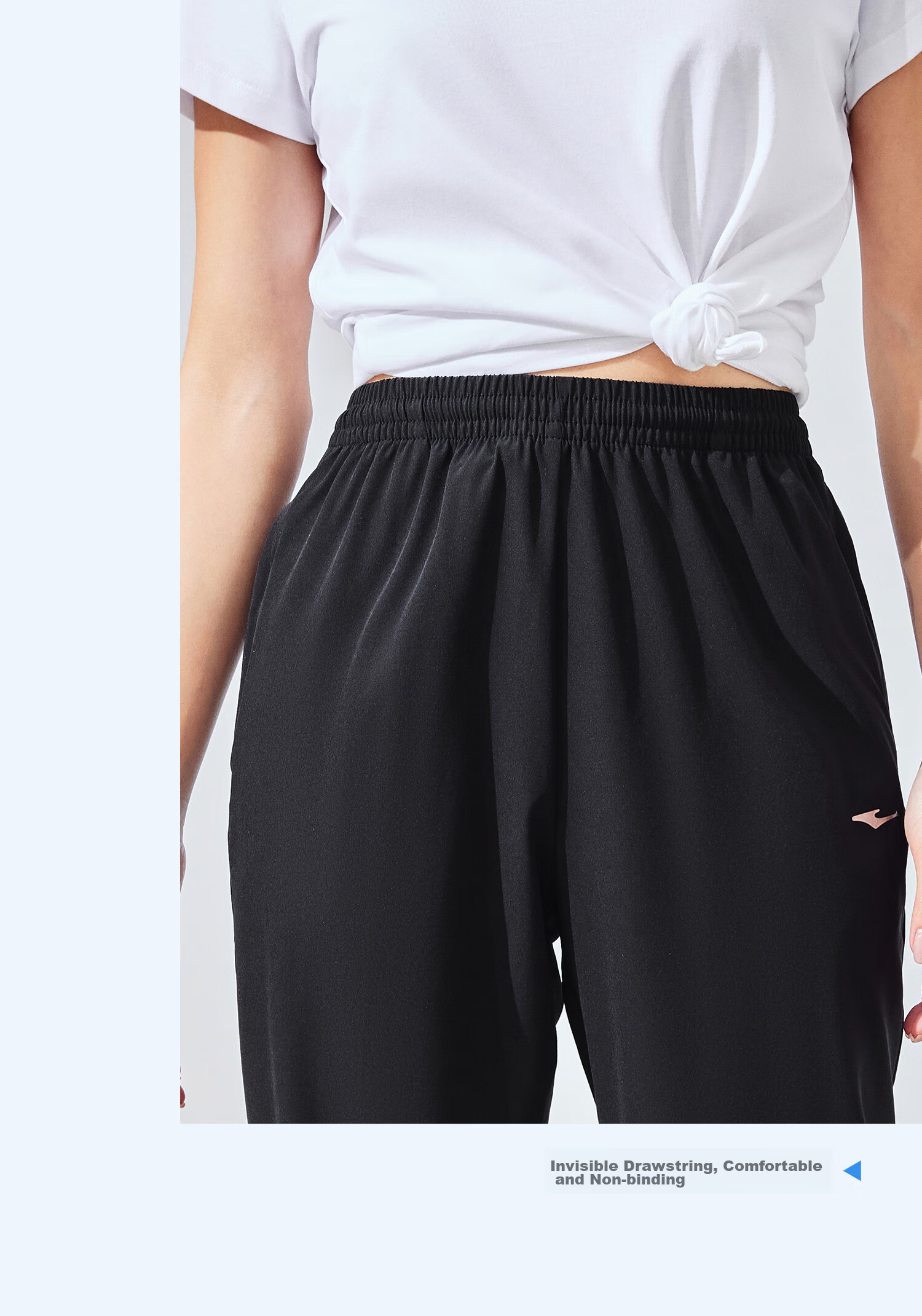 ERKE Women's Spring Woven Sports Pants Elastic Quick-Dry Moisture-Wicking Casual Outdoor Fitness Cropped Trousers 16