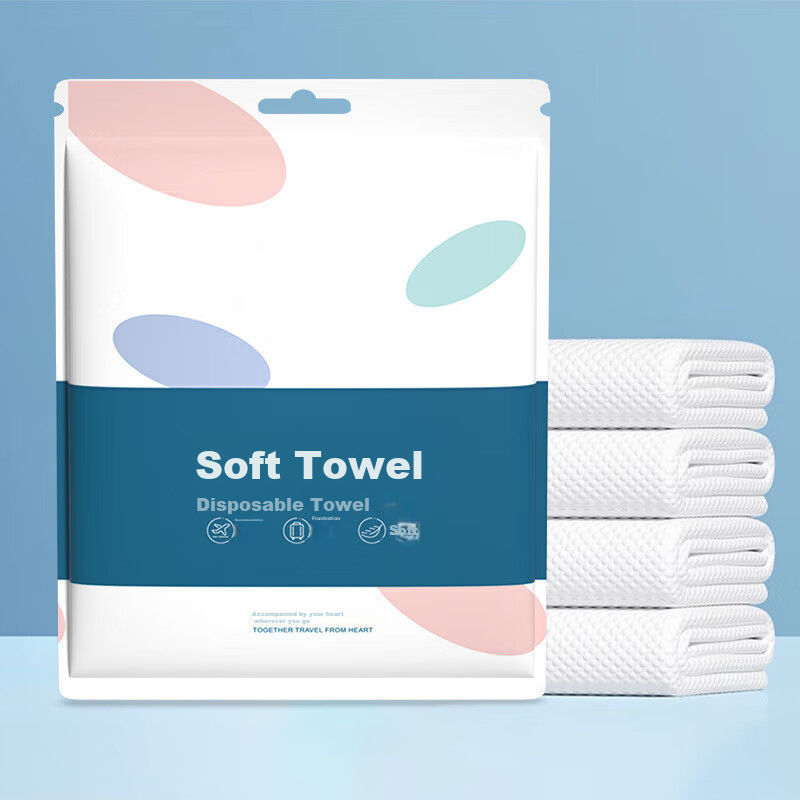Home Maid Disposable Travel Essentials, Antibacterial Bath Towels 6 Pieces with Extra Towels 6 Pieces, Individually Wrapped, Thickened, Hotel Essential 3