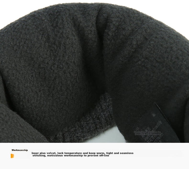 JEEP Men's Hooded Scarf with Fleece Lining for Warmth, Knitted Neck Warmer for Autumn And Winter, Cold-Proof Neck Gaiter A0636 20