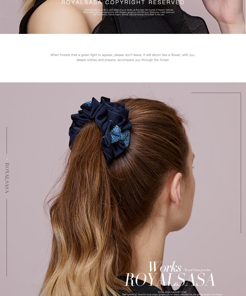 Royal Sasa Hair Accessories, Fashionable Fabric Butterfly Hair Ties, Headbands, Hair Bands, Hair Scrunchies, And Hair Flowers 8