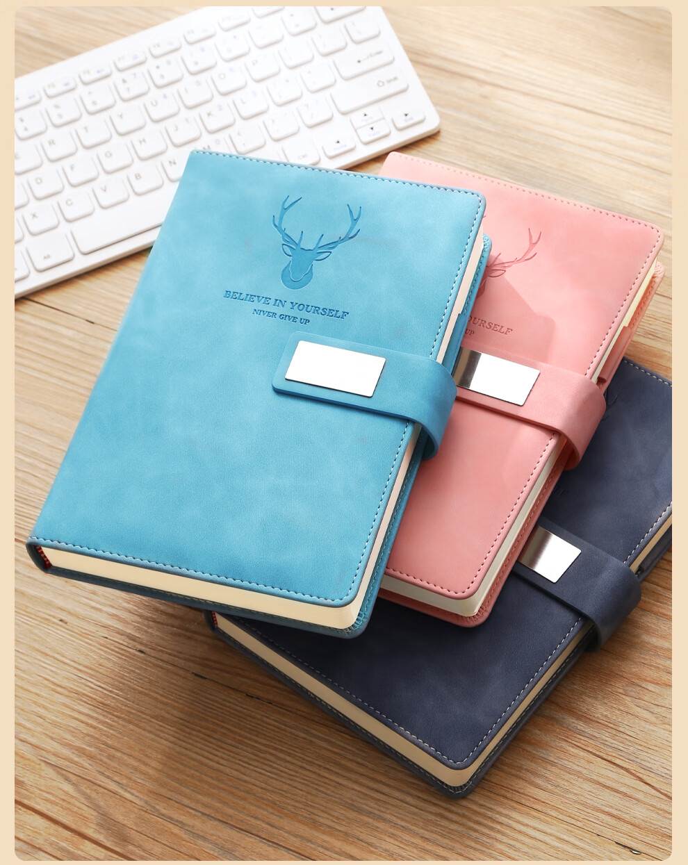 Jiaranheng A5 Green Notebook, Extra Thick Business Journal, Simple And Thick College Student Diary, Office Stationery, Leather Cover Notebook, Work Book, Meeting Record Book, Customizable 16