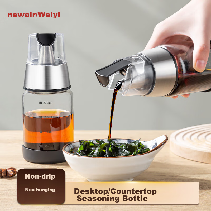 Newair Soy Sauce And Vinegar Seasoning Bottle, Kitchen Sesame Oil Bottle, Glass Oil Bottle, Specialized Household Seasoning Bottle, Leak-Proof Oil Container, Oil Dispenser