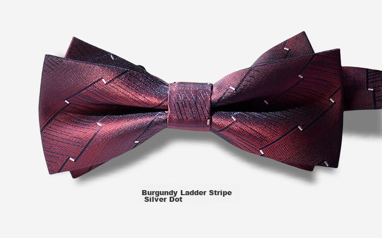 GLO-STORY Men's Bow Tie, Wedding Groom Groomsman Banquet Party Formal Wear Business Gentleman Double-Layer Bow Tie MLD824069 9