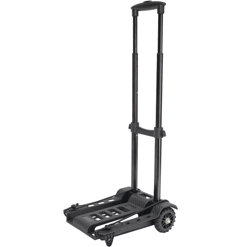 SELORSS Folding Hand Truck, Trolley Cart, Express Delivery Cart, Grocery Shopping Cart, Weight Capacity 100 Jin (50 Kg), BY04-S Black