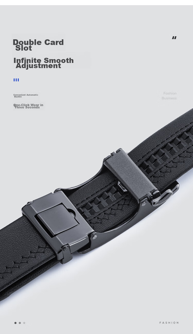 HLA Men's Belt with Automatic Buckle, Business Genuine Leather Waistband, Practical Birthday Gift for Boyfriend Or Husband, Fashionable Present 8