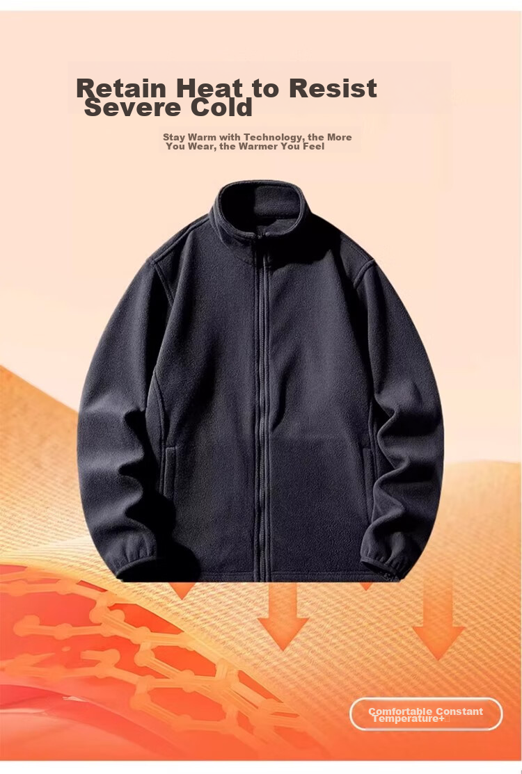 Huili Men's Outdoor Three-In Jacket, Fleece Inner Layer, Windproof And Warm, Detachable Hiking And Mountaineering Coat for Me 12